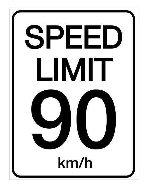 Speed Limit 90 Km/h